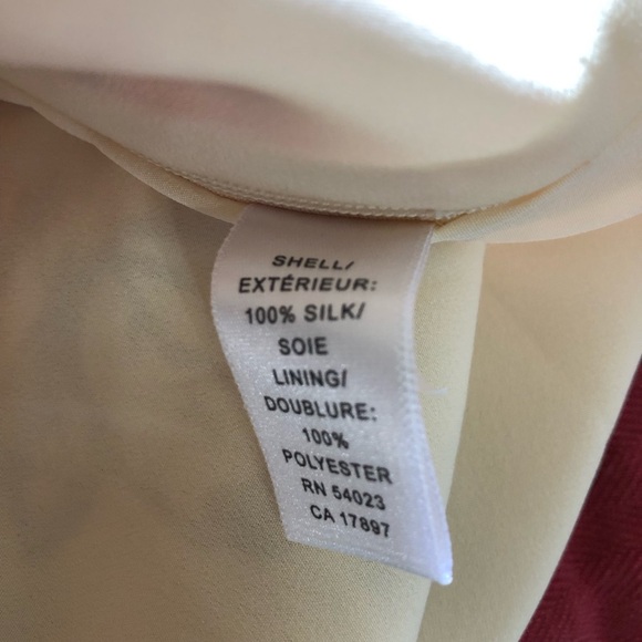 Banana Republic Silk Blouse Pink floral Zip Side Lined Sleeveless Size XL - Picture 4 of 4